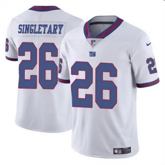 Men New York Giants 26 Devin Singletary White Color Rush Limited Stitched Jersey Men New York Giants 26 Devin Singletary White Color Rush Limited Stitched Jersey
