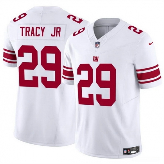 Men New York Giants 29 Tyrone Tracy Jr White 2023 F U S E Vapor Untouchable Limited Stitched Jersey Men New York Giants 29 Tyrone Tracy Jr White 2023 F U S E Vapor Untouchable Limited Stitched Jersey
