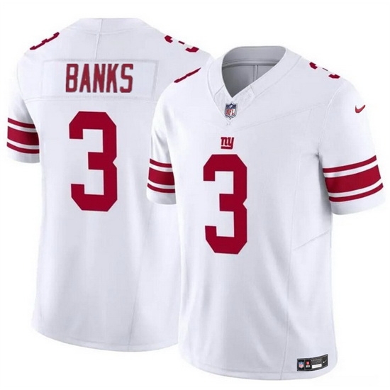 Men New York Giants 3 Deonte Banks White 2023 F U S E Vapor Untouchable Limited Stitched Jersey Men New York Giants 3 Deonte Banks White 2023 F U S E Vapor Untouchable Limited Stitched Jersey