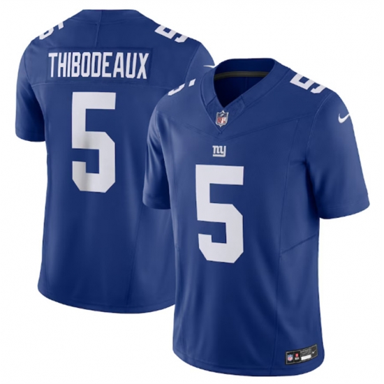 Men New York Giants 5 Kayvon Thibodeaux Blue 2023 F U S E Vapor Untouchable Limited Stitched Jersey Men New York Giants 5 Kayvon Thibodeaux Blue 2023 F U S E Vapor Untouchable Limited Stitched Jersey