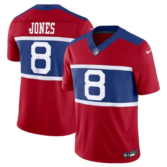 Men New York Giants 8 Daniel Jones Century Red Alternate Vapor F U S E Limited Stitched Football Jersey Men New York Giants 8 Daniel Jones Century Red Alternate Vapor F U S E Limited Stitched Football Jersey