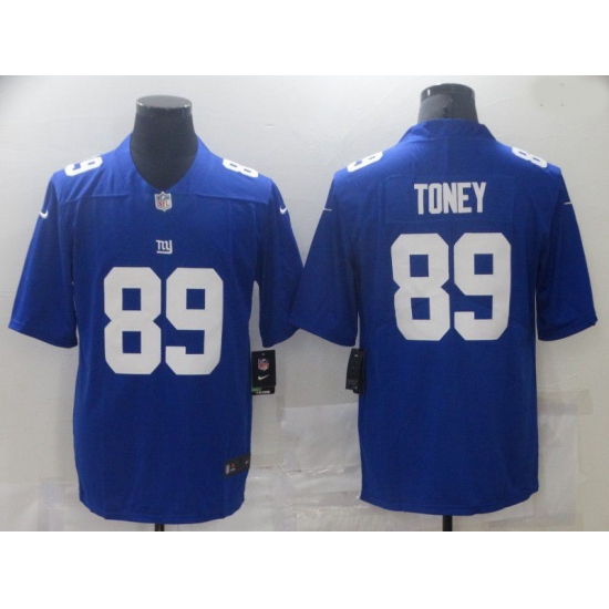 Men New York Giants 89 Toney Blue Nike Vapor Untouchable Limited 2021 NFL Jersey Men New York Giants 89 Toney Blue Nike Vapor Untouchable Limited 2021 NFL Jersey