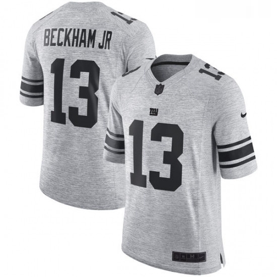 Mens Nike New York Giants 13 Odell Beckham Jr Limited Gray Gridiron II NFL Jersey Mens Nike New York Giants 13 Odell Beckham Jr Limited Gray Gridiron II NFL Jersey