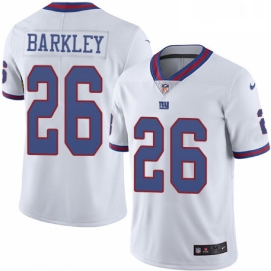 Mens Nike New York Giants 26 Saquon Barkley Limited White Rush Vapor Untouchable NFL Jersey Mens Nike New York Giants 26 Saquon Barkley Limited White Rush Vapor Untouchable NFL Jersey