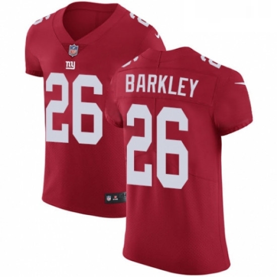 Mens Nike New York Giants 26 Saquon Barkley Red Alternate Vapor Untouchable Elite Player NFL Jersey Mens Nike New York Giants 26 Saquon Barkley Red Alternate Vapor Untouchable Elite Player NFL Jersey