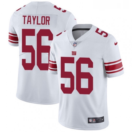 Mens Nike New York Giants 56 Lawrence Taylor White Vapor Untouchable Limited Player NFL Jersey Mens Nike New York Giants 56 Lawrence Taylor White Vapor Untouchable Limited Player NFL Jersey