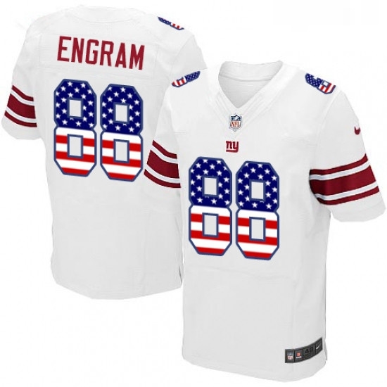 Mens Nike New York Giants 88 Evan Engram Elite White Road USA Flag Fashion NFL Jersey Mens Nike New York Giants 88 Evan Engram Elite White Road USA Flag Fashion NFL Jersey