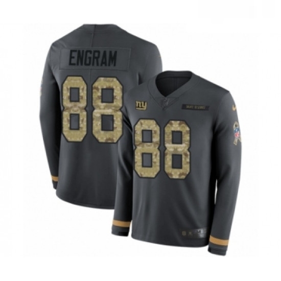 Mens Nike New York Giants 88 Evan Engram Limited Black Salute to Service Therma Long Sleeve NFL Jersey Mens Nike New York Giants 88 Evan Engram Limited Black Salute to Service Therma Long Sleeve NFL Jersey