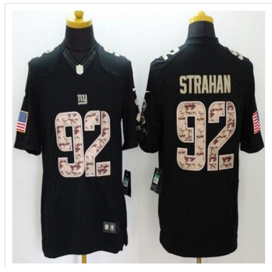 New New York Giants #92 Michael Strahan Black Men''s Stitched NFL Limited Salute to Service Jersey New New York Giants #92 Michael Strahan Black Men''s Stitched NFL Limited Salute to Service Jersey