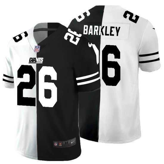 New York Giants 26 Saquon Barkley Men Black V White Peace Split Nike Vapor Untouchable Limited NFL Jersey New York Giants 26 Saquon Barkley Men Black V White Peace Split Nike Vapor Untouchable Limited NFL Jersey