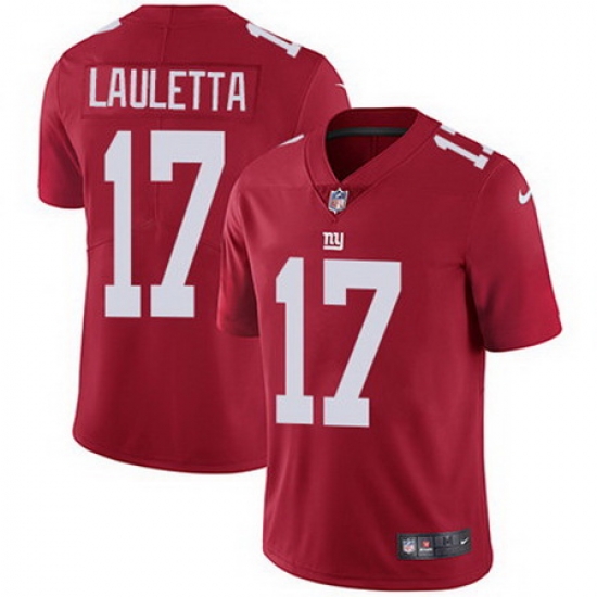 Nike Giants #17 Kyle Lauletta Red Alternate Mens Stitched NFL Vapor Untouchable Limited Jersey Nike Giants #17 Kyle Lauletta Red Alternate Mens Stitched NFL Vapor Untouchable Limited Jersey