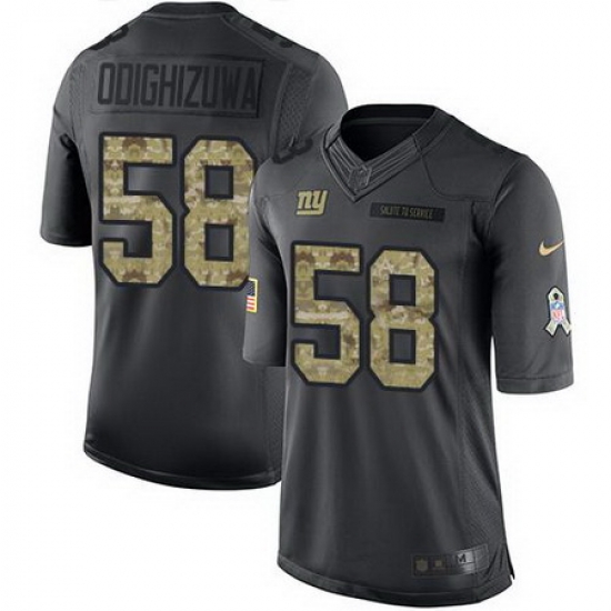 Nike Giants #58 Owa Odighizuwa Black Mens Stitched NFL Limited 2016 Salute to Service Jersey Nike Giants #58 Owa Odighizuwa Black Mens Stitched NFL Limited 2016 Salute to Service Jersey