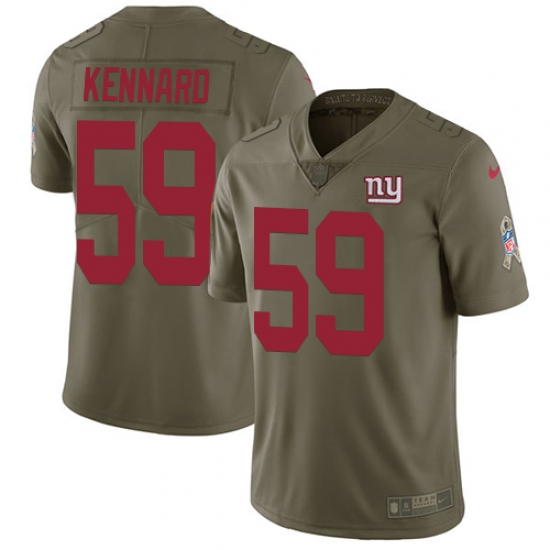 Nike Giants #59 Devon Kennard Olive Mens Stitched NFL Limited 2017 Salute to Service Jersey Nike Giants #59 Devon Kennard Olive Mens Stitched NFL Limited 2017 Salute to Service Jersey
