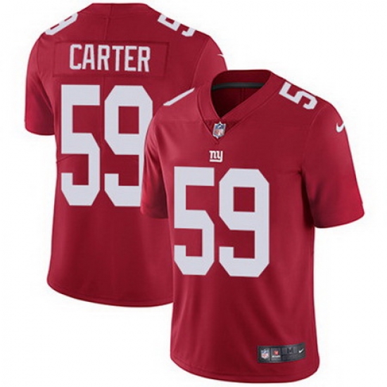 Nike Giants #59 Lorenzo Carter Red Alternate Mens Stitched NFL Vapor Untouchable Limited Jersey Nike Giants #59 Lorenzo Carter Red Alternate Mens Stitched NFL Vapor Untouchable Limited Jersey