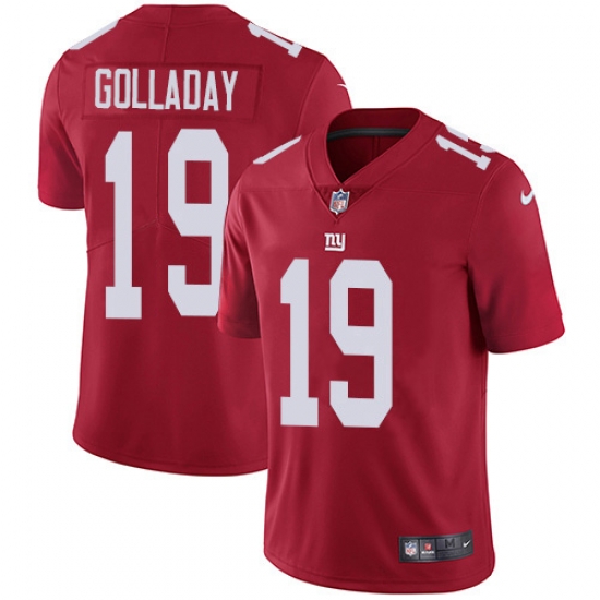 Nike New York Giants 19 Kenny Golladay Red Alternate Men Stitched NFL Vapor Untouchable Limited Jersey Nike New York Giants 19 Kenny Golladay Red Alternate Men Stitched NFL Vapor Untouchable Limited Jersey