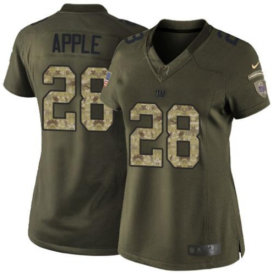 Nike Giants #28 Eli Apple Green Womens Stitched NFL Limited Salute to Service Jersey Nike Giants #28 Eli Apple Green Womens Stitched NFL Limited Salute to Service Jersey