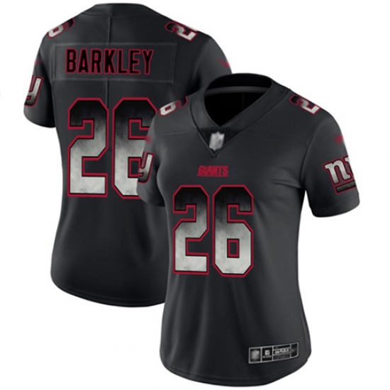 Women Giants 26 Saquon Barkley Black Stitched Football Vapor Untouchable Limited Smoke Fashion Jersey Women Giants 26 Saquon Barkley Black Stitched Football Vapor Untouchable Limited Smoke Fashion Jersey