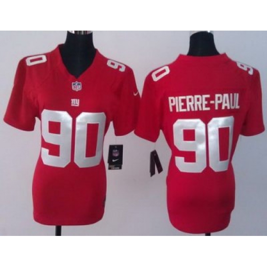 Women NEW New York Giants 90 Jason Pierre-Paul Red NFL Jerseys Women NEW New York Giants 90 Jason Pierre-Paul Red NFL Jerseys