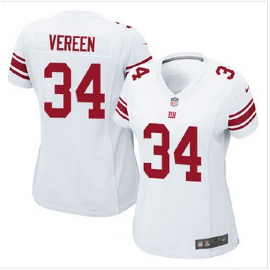 Women New Giants #34 Shane Vereen White Stitched NFL Elite Jersey Women New Giants #34 Shane Vereen White Stitched NFL Elite Jersey