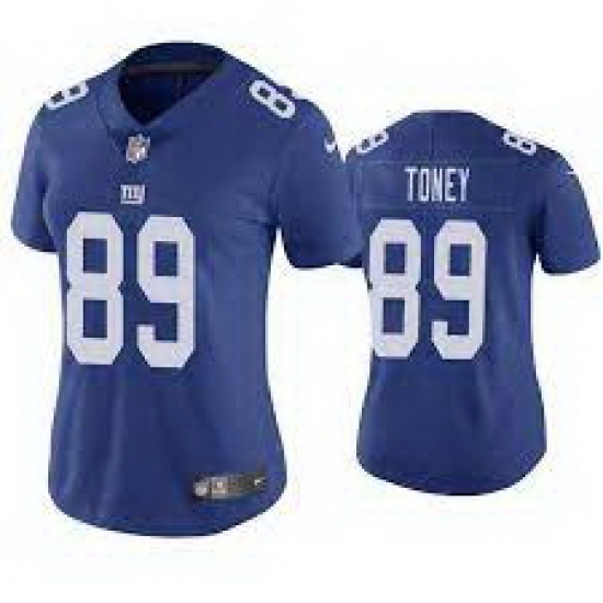 Women Nike New York Giants 89 Kadarius Toney Blue Vapor Untouchable Limited Jersey Women Nike New York Giants 89 Kadarius Toney Blue Vapor Untouchable Limited Jersey