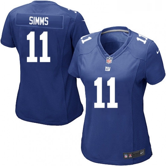 Womens Nike New York Giants 11 Phil Simms Game Royal Blue Team Color NFL Jersey Womens Nike New York Giants 11 Phil Simms Game Royal Blue Team Color NFL Jersey