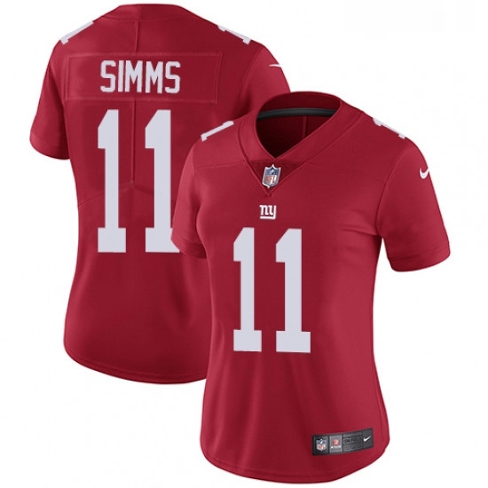 Womens Nike New York Giants 11 Phil Simms Red Alternate Vapor Untouchable Limited Player NFL Jersey Womens Nike New York Giants 11 Phil Simms Red Alternate Vapor Untouchable Limited Player NFL Jersey