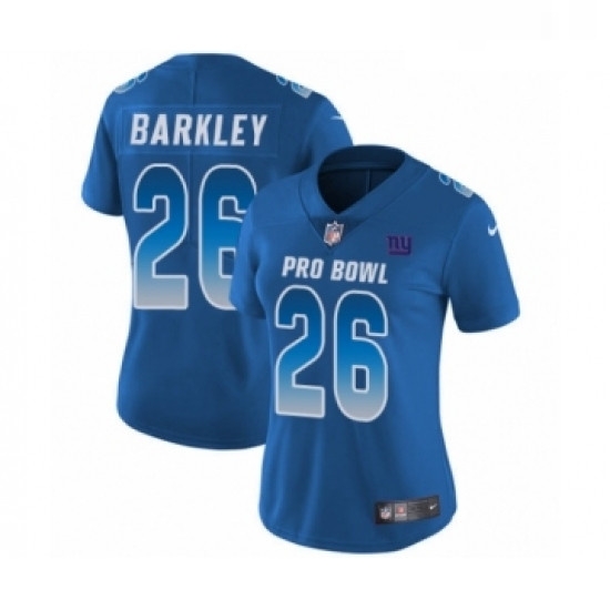 Womens Nike New York Giants 26 Saquon Barkley Limited Royal Blue NFC 2019 Pro Bowl NFL Jersey Womens Nike New York Giants 26 Saquon Barkley Limited Royal Blue NFC 2019 Pro Bowl NFL Jersey
