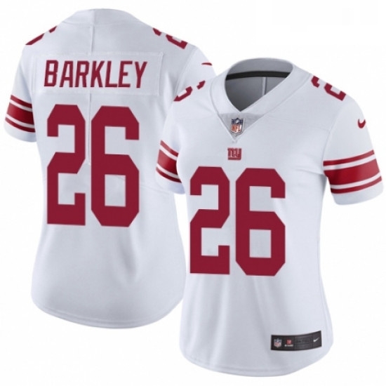 Womens Nike New York Giants 26 Saquon Barkley White Vapor Untouchable Elite Player NFL Jersey Womens Nike New York Giants 26 Saquon Barkley White Vapor Untouchable Elite Player NFL Jersey