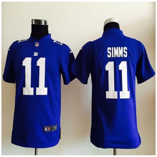 Youth New Giants #11 Phil Simms Royal Blue Team Color Stitched NFL Elite Jersey Youth New Giants #11 Phil Simms Royal Blue Team Color Stitched NFL Elite Jersey