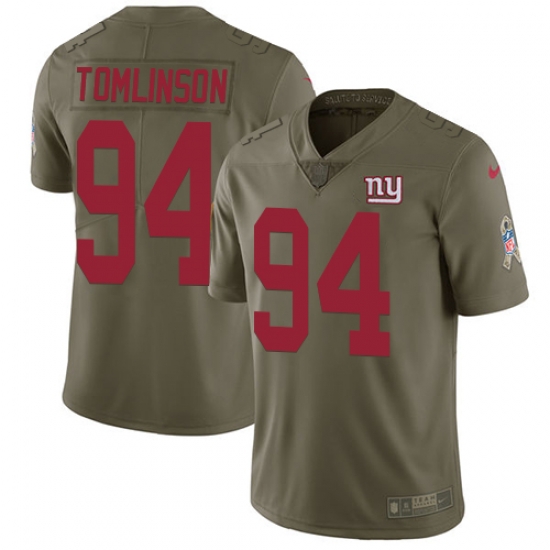Youth Nike Giants #94 Dalvin Tomlinson Olive Stitched NFL Limited 2017 Salute to Service Jersey Youth Nike Giants #94 Dalvin Tomlinson Olive Stitched NFL Limited 2017 Salute to Service Jersey