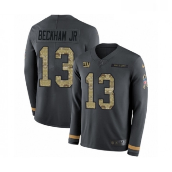 Youth Nike New York Giants 13 Odell Beckham Jr Limited Black Salute to Service Therma Long Sleeve NFL Jersey Youth Nike New York Giants 13 Odell Beckham Jr Limited Black Salute to Service Therma Long Sleeve NFL Jersey