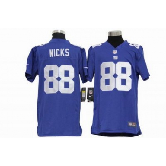 Youth Nike New York Giants 88# Hakeem Nicks Blue Jersey Youth Nike New York Giants 88# Hakeem Nicks Blue Jersey
