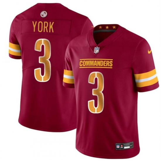 Men Washington Commanders 3 Cade York Burgundy 2024 Vapor Limited Stitched Football Jersey Men Washington Commanders 3 Cade York Burgundy 2024 Vapor Limited Stitched Football Jersey