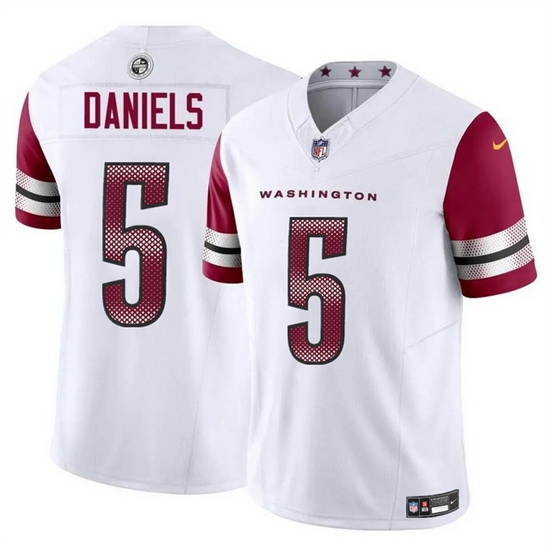 Men Washington Commanders 5 Jayden Daniels White 2024 Draft F U S E Vapor Limited Stitched Football Jersey Men Washington Commanders 5 Jayden Daniels White 2024 Draft F U S E Vapor Limited Stitched Football Jersey