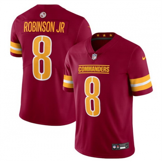 Men Washington Commanders 8 Brian Robinson Jr Burgundy 2024 Vapor Limited Stitched Football Jersey Men Washington Commanders 8 Brian Robinson Jr Burgundy 2024 Vapor Limited Stitched Football Jersey