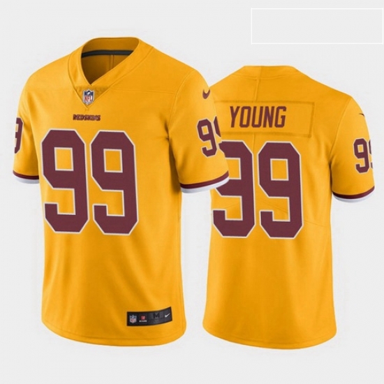 Men Washington Redskins 99 Chase Young Color Rush Limited Jersey Gold Men Washington Redskins 99 Chase Young Color Rush Limited Jersey Gold