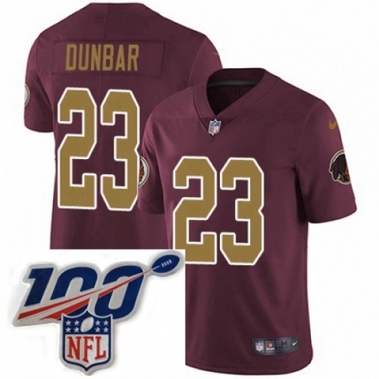 Mens Nike Washington Redskins 23 Quinton Dunbar Burgundy Red Gold Number Alternate 80TH Anniversary Vapor Untouchable Limited Stitched 100th anniversary Ne Mens Nike Washington Redskins 23 Quinton Dunbar Burgundy Red Gold Number Alternate 80TH Anniversary Vapor Untouchable Limited Stitched 100th anniversary Ne
