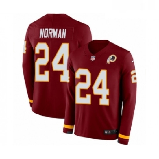 Mens Nike Washington Redskins 24 Josh Norman Limited Burgundy Therma Long Sleeve NFL Jersey Mens Nike Washington Redskins 24 Josh Norman Limited Burgundy Therma Long Sleeve NFL Jersey
