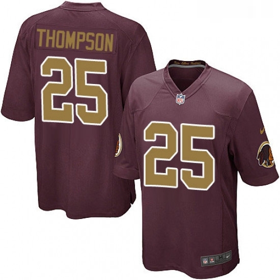 Mens Nike Washington Redskins 25 Chris Thompson Game Burgundy RedGold Number Alternate 80TH Anniversary NFL Jersey Mens Nike Washington Redskins 25 Chris Thompson Game Burgundy RedGold Number Alternate 80TH Anniversary NFL Jersey