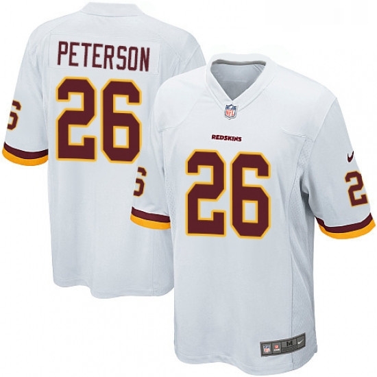 Mens Nike Washington Redskins 26 Adrian Peterson Game White NFL Jersey Mens Nike Washington Redskins 26 Adrian Peterson Game White NFL Jersey