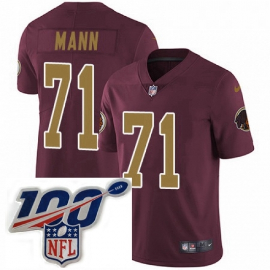 Mens Nike Washington Redskins 71 Charles Mann Burgundy RedGold Number Alternate 80TH Anniversary Vapor Untouchable Limited Stitched 100th anniversary Neck Mens Nike Washington Redskins 71 Charles Mann Burgundy RedGold Number Alternate 80TH Anniversary Vapor Untouchable Limited Stitched 100th anniversary Neck