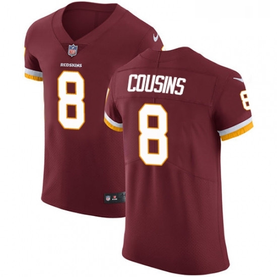 Mens Nike Washington Redskins 8 Kirk Cousins Elite Burgundy Red Team Color NFL Jersey Mens Nike Washington Redskins 8 Kirk Cousins Elite Burgundy Red Team Color NFL Jersey