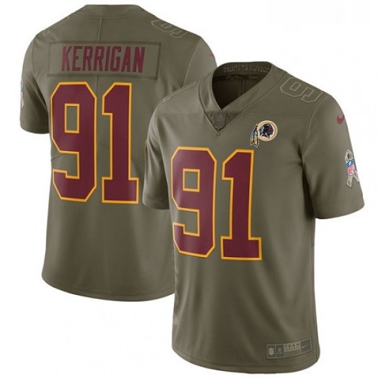 Mens Nike Washington Redskins 91 Ryan Kerrigan Limited Olive 2017 Salute to Service NFL Jersey Mens Nike Washington Redskins 91 Ryan Kerrigan Limited Olive 2017 Salute to Service NFL Jersey