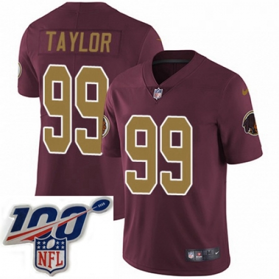 Mens Nike Washington Redskins 99 Phil Taylor Burgundy RedGold Number Alternate 80TH Anniversary Vapor Untouchable Limited Stitched 100th anniversary Neck P Mens Nike Washington Redskins 99 Phil Taylor Burgundy RedGold Number Alternate 80TH Anniversary Vapor Untouchable Limited Stitched 100th anniversary Neck P