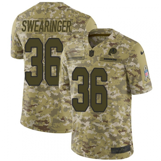 Nike Redskins #36 D J Swearinger Camo Men Stitched NFL Limited 2018 Salute To Service Jersey Nike Redskins #36 D J Swearinger Camo Men Stitched NFL Limited 2018 Salute To Service Jersey