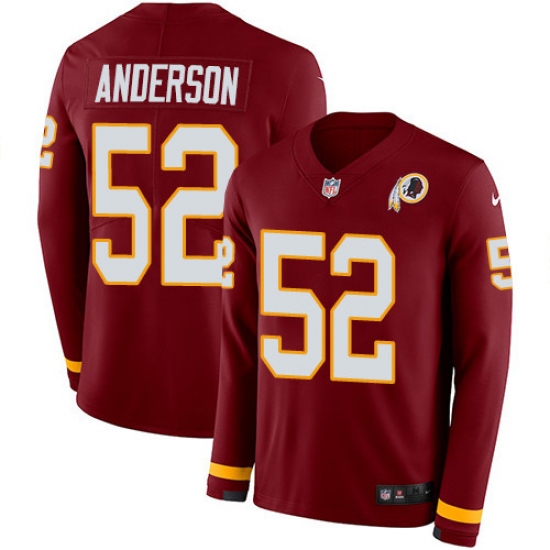Nike Redskins #52 Ryan Anderson Burgundy Red Team Color Men Stitched NFL Limited Therma Long Sleeve Jersey Nike Redskins #52 Ryan Anderson Burgundy Red Team Color Men Stitched NFL Limited Therma Long Sleeve Jersey