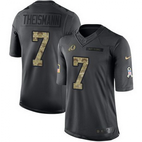 Nike Redskins #7 Joe Theismann Black Mens Stitched NFL Limited 2016 Salute to Service Jersey Nike Redskins #7 Joe Theismann Black Mens Stitched NFL Limited 2016 Salute to Service Jersey