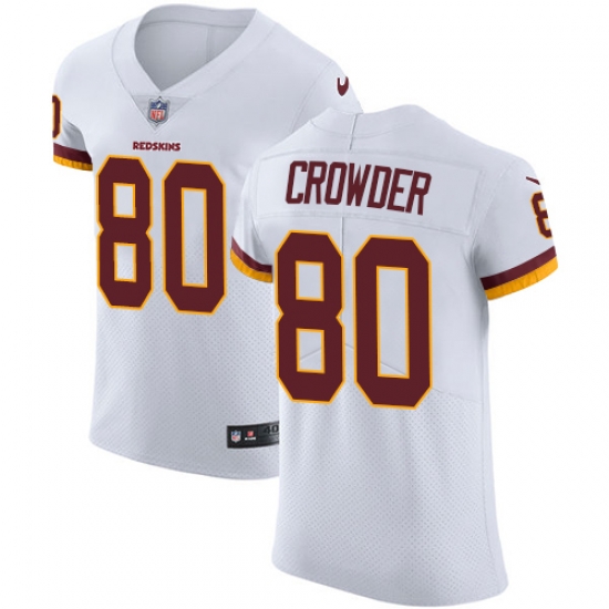 Nike Redskins #80 Jamison Crowder White Mens Stitched NFL Vapor Untouchable Elite Jersey Nike Redskins #80 Jamison Crowder White Mens Stitched NFL Vapor Untouchable Elite Jersey