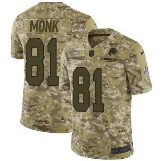 Nike Redskins #81 Art Monk Camo Men Stitched NFL Limited 2018 Salute To Service Jersey Nike Redskins #81 Art Monk Camo Men Stitched NFL Limited 2018 Salute To Service Jersey
