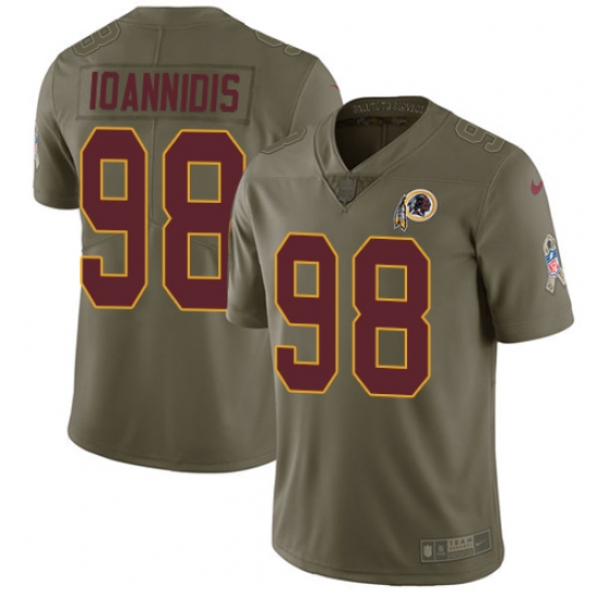 Nike Redskins #98 Matt Ioannidis Olive Men Stitched NFL Limited 2017 Salute To Service Jersey Nike Redskins #98 Matt Ioannidis Olive Men Stitched NFL Limited 2017 Salute To Service Jersey